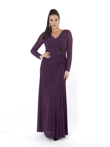Aubergine Beaded Mesh Maxi Dress testchescaproduct Aubergine Beaded Mesh Maxi Dress testchescaproduct
